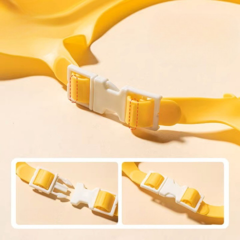 Viziera de protectie baie pentru copii, fippy, model coronita leu, dimensiune ajustabila, durabil, usor de curatat, impotriva samponului, pentru ochi si urechi, tpe+pp, 21x20.5 cm, galben [3]