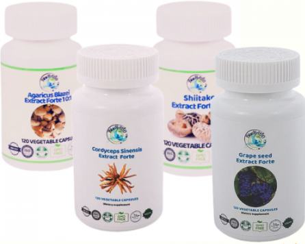 Cancer Osos Plus – 3 Ciuperci Medicinale Extract Forte 10:1 & Extract din Semințe de Struguri [1]