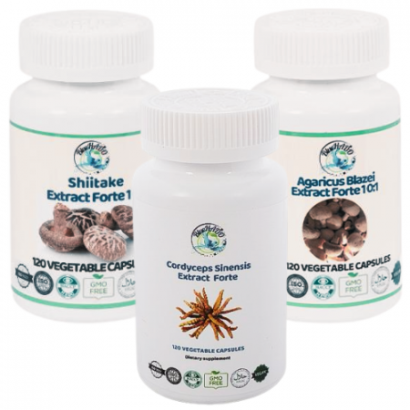 Remedii patologii sistemul urinar - Extract Forte pentru Afecțiuni Urinare - Cordyceps, Agaricus și Shiitake pentru Sănătatea Tractului Urinar