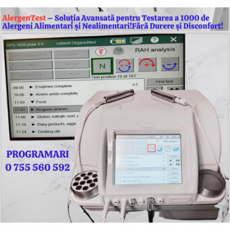 Terapii - Testare cu Rayocomp 1000 -Alergen test 1000 alergeni