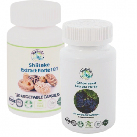Remedii patologii sistemul circulator - Cholesterol Balance Support with Forte Extract of Grape Seeds and Shiitake Mushrooms