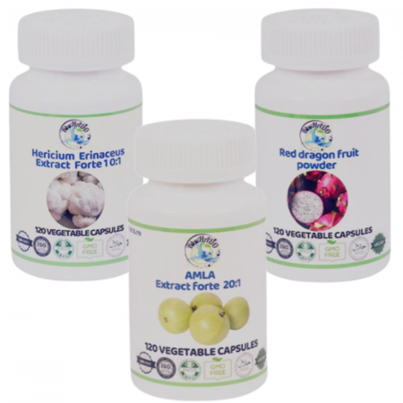 Remedii patologii sistemul excretor - ExcreGuard Triple – Suport Natural pentru Sistemul Excretor Cu extracte concentrate de Coama leului, Red Dragon Fruit și Amla