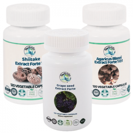 Remedii patologii sistem imunitar - Suport Natural pentru Herpes - Extracte de Agaricus, Shiitake și Semințe de Struguri pentru Imunitate și Protecție Antivirală.