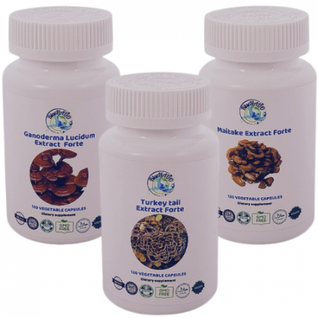 Remedii afectiuni - Suport Natural pentru HIV - Extract Forte cu Agaricus, Shiitake și Coriolus pentru Întărirea Imunității și Reducerea Inflamației