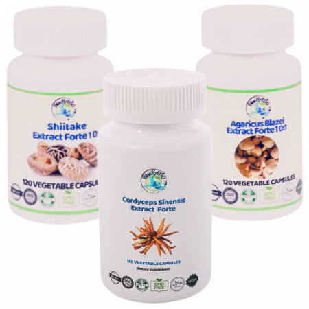 Remedii patologii sistemul urinar - Extract Forte Natural pentru Infecții Urinare - Cordyceps, Shiitake și Agaricus