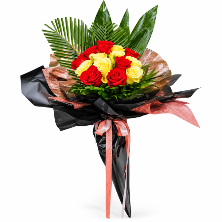 Buchete trandafiri rosii - Buchet gigant "Amalia" 15 tr.