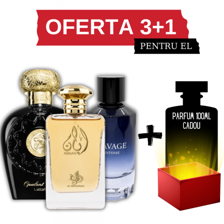 Oferta 3+1 - Opulent Oud + Abaan + Savage Intense + Cadou 100ml
