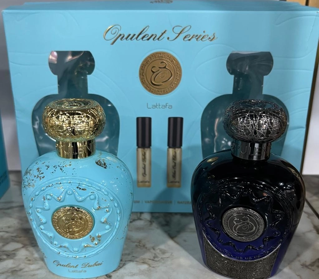 Set cadou Lattafa Opulent 2x100ml (Opulent Blue Oud Elixir & Dubai ) [2]