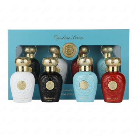Pachete FEMEI - Set cadou Lattafa Opulent 4x 25ml (Opulent - Musk, Oud, Red, Dubai)