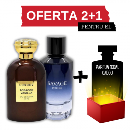 Oferta 2+1 - Tobacco Vanilla + Savage Intense + Cadou 100ml