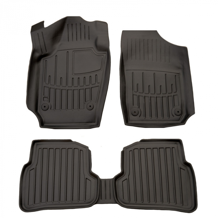 Pachet covorase auto cauciuc + tavita portbagaj Volkswagen Polo V Cu Podea Joasa 2009-2017 [1]