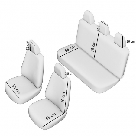 Set huse scaun Lux Gri [1]