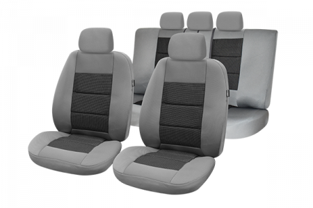 Huse auto universale - Set huse scaun Premium Lux Gri