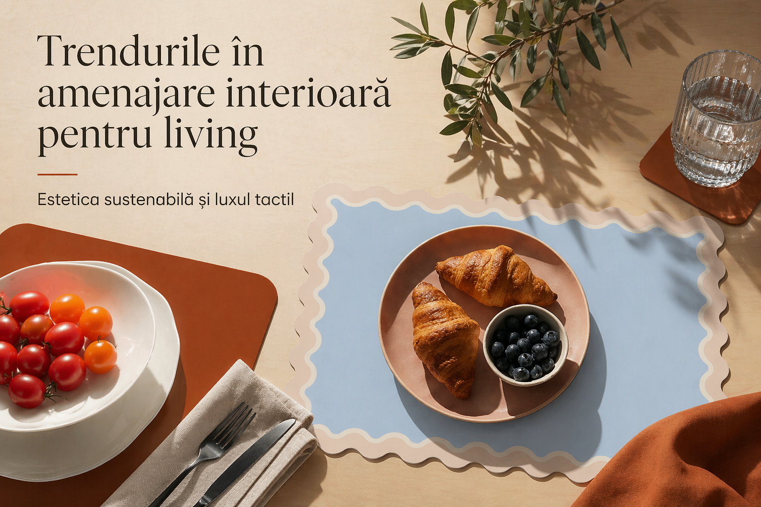 Trendurile în amenajare interioară pentru living - Estetica sustenabilă și luxul tactil
