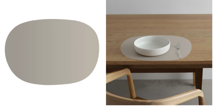 Suport oval din piele reciclata