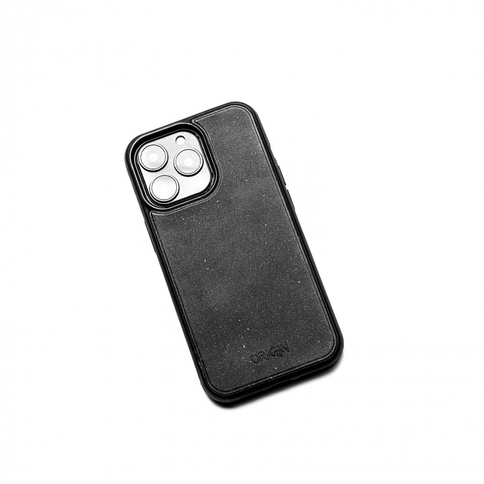 Husa iPhone 13 Pro din piele naturala reciclata, negru [2]