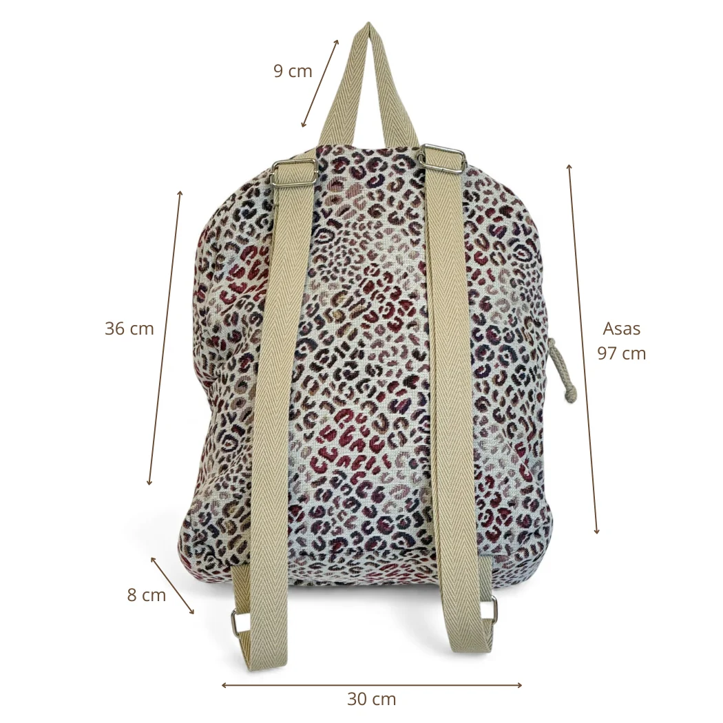 Rucsac Damă Jacquard Talcum Powder cu Buzunar | Origin and Natural [3]