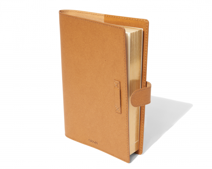 Coperta agenda din piele naturala reciclata, maro [4]