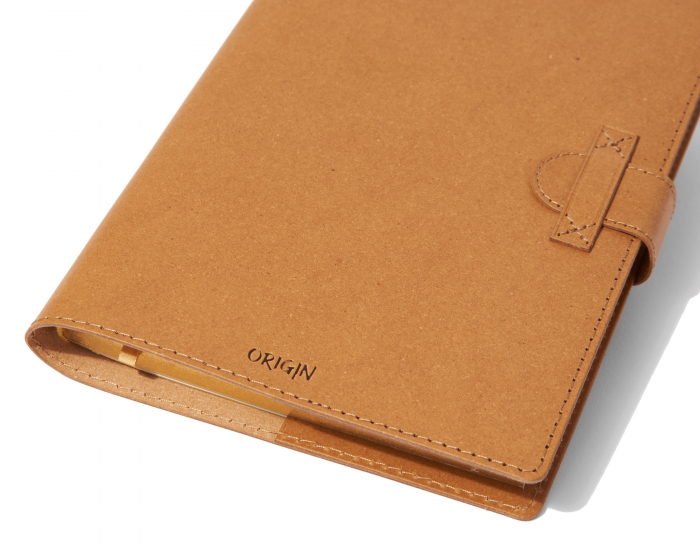 Coperta agenda din piele naturala reciclata, maro [3]