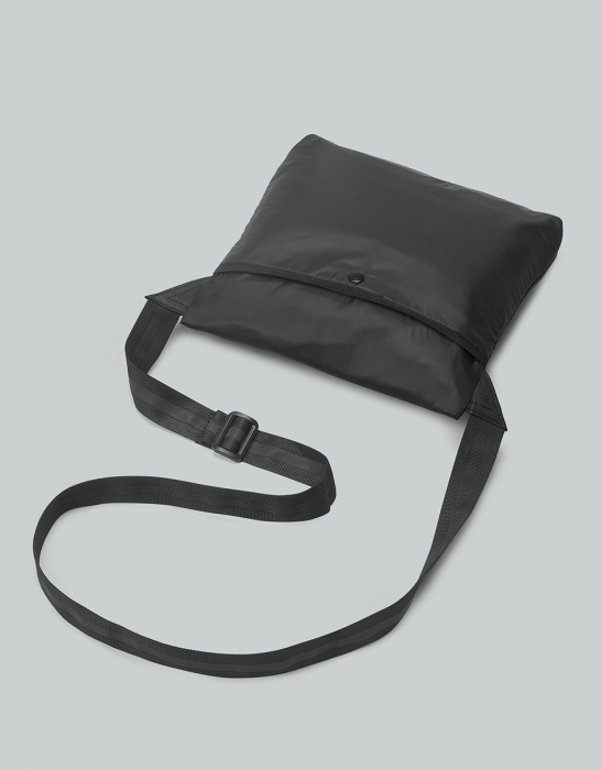 Geanta crossbody vertical, textil, impermeabil, negru [4]
