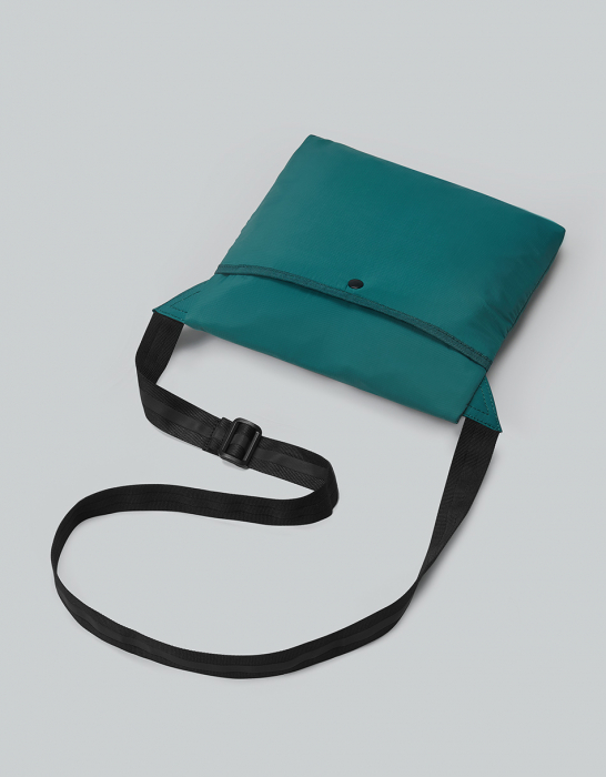 Geanta crossbody vertical, textil, impermeabil, verde [4]