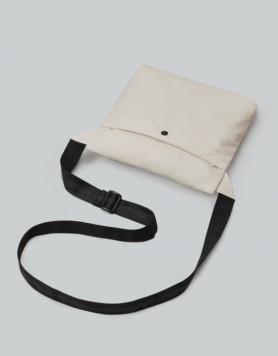 Geanta crossbody vertical, textil, alb [5]