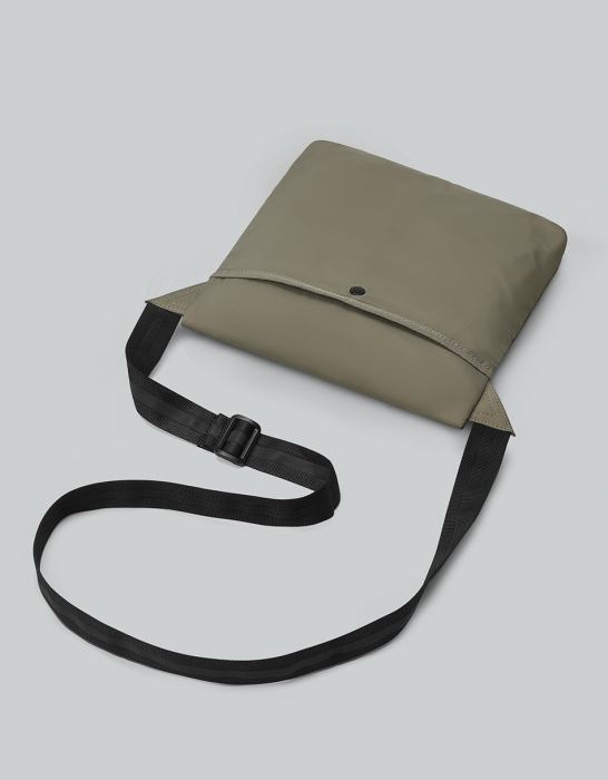 Geanta crossbody vertical, textil, kaki [4]