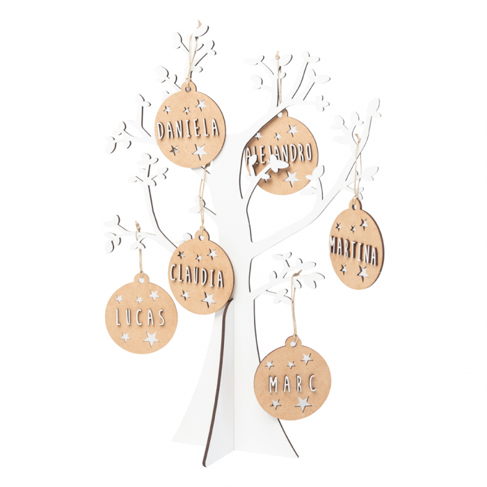 Decoratiune Copacul familiei din lemn [3]
