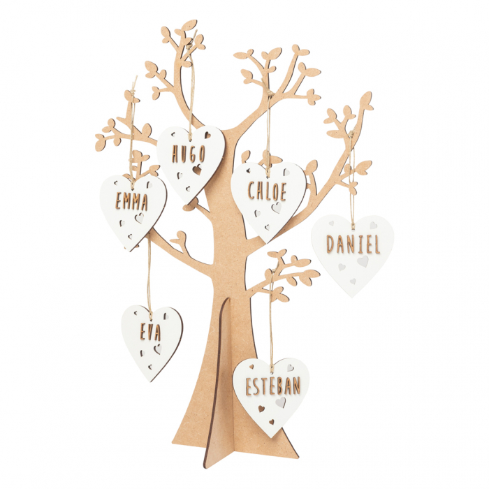 Decoratiune Copacul familiei din lemn [5]
