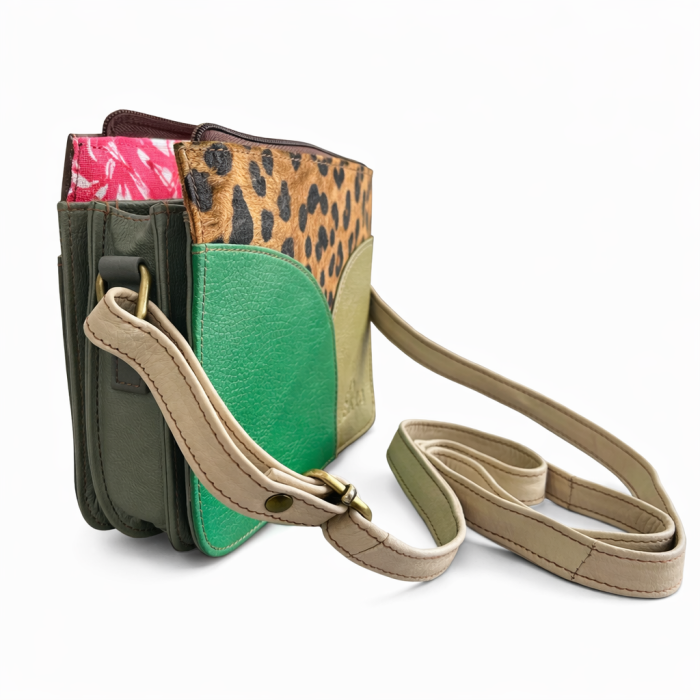 Geantă crossbody Soruka reversibilă | Piele reciclată, două fețe [3]