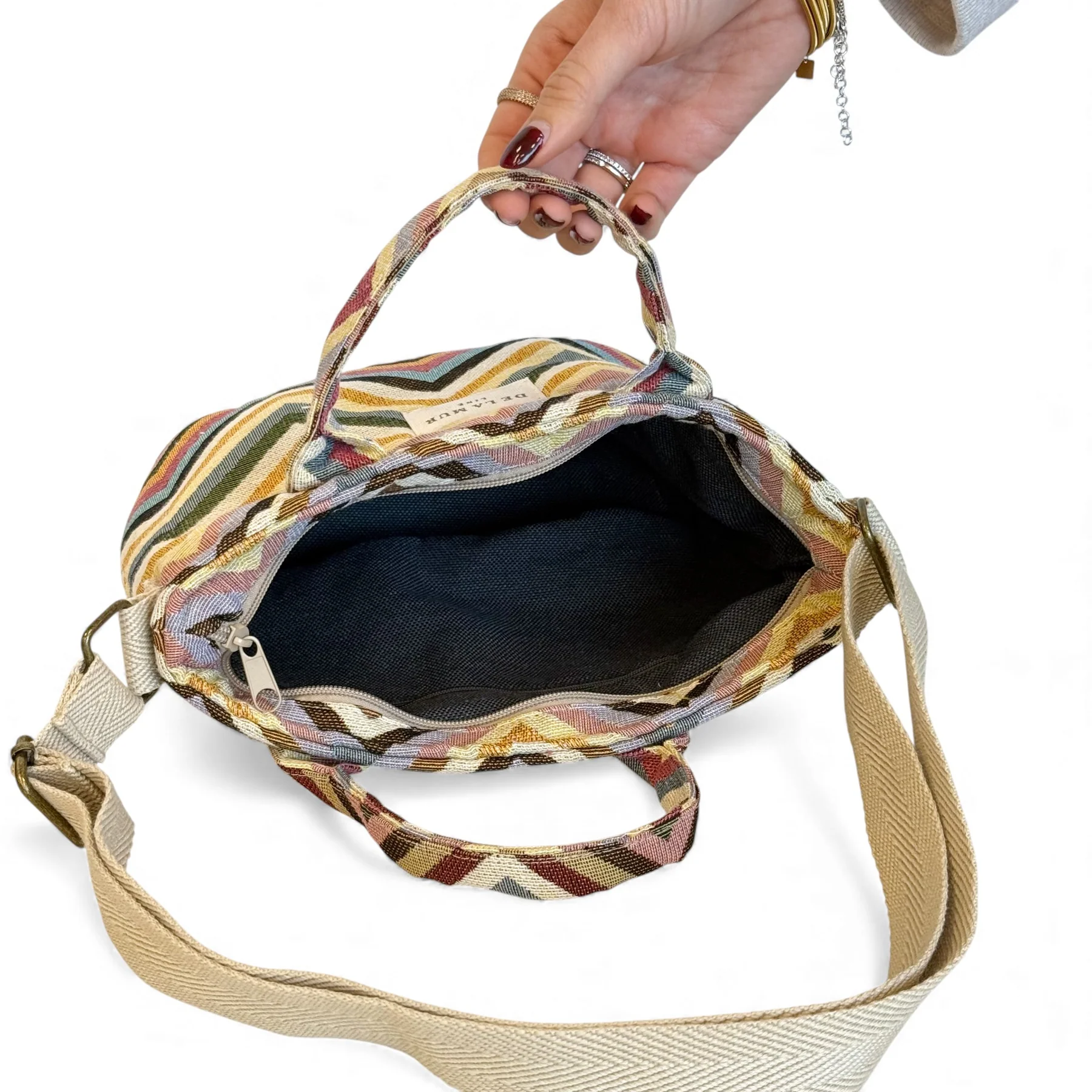 Geantă Tote Damă Zaga Jacquard Multicolor | Origin and Natural [5]