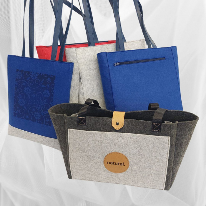 Genti Tote din Fetru Colorat Eco-Friendly [3]