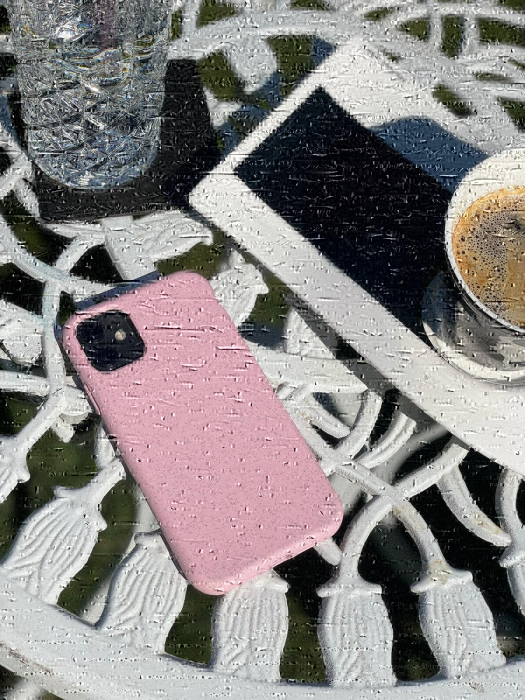 Husa biodegradabila iPhone 11, roz pudra [7]