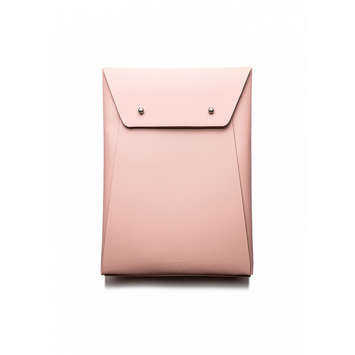 Husa plic Ipad 9"-10" din piele naturala reciclata, roz pudra, 18*25.5*2 cm, ORIGIN [3]