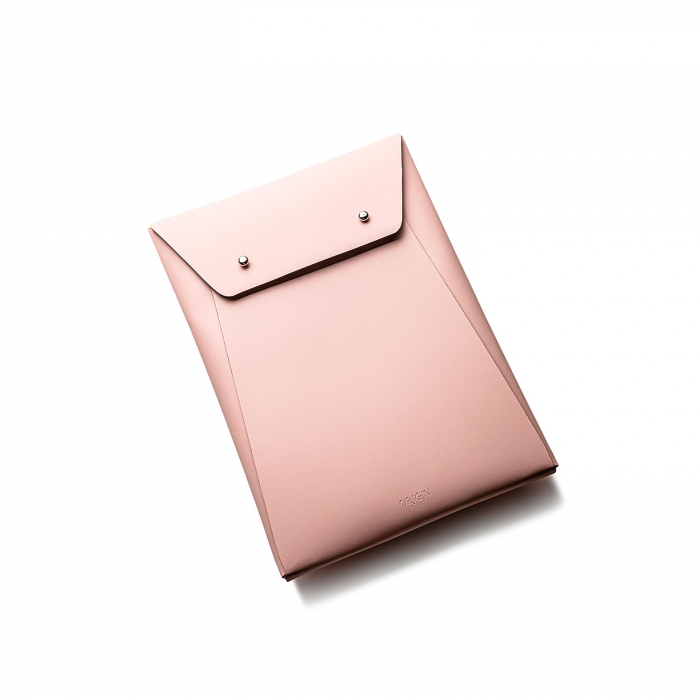 Husa plic Ipad 9"-10" din piele naturala reciclata, roz pudra, 18*25.5*2 cm, ORIGIN [2]