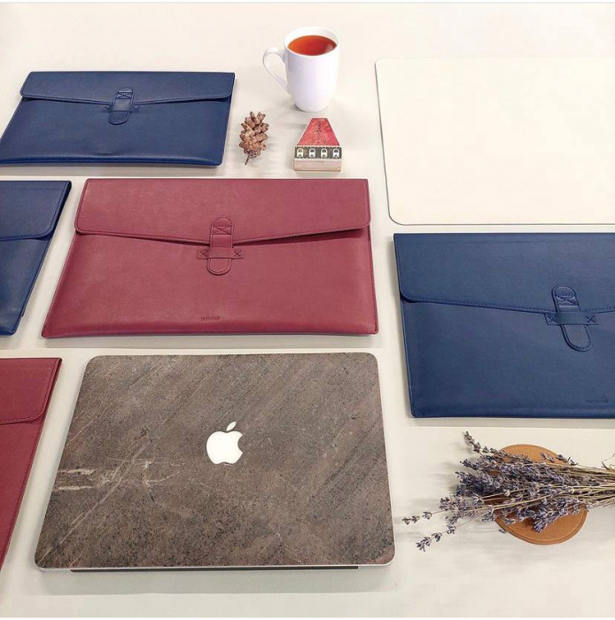 Husa plic Macbook 13'' din PU Biogreen, magenta [6]