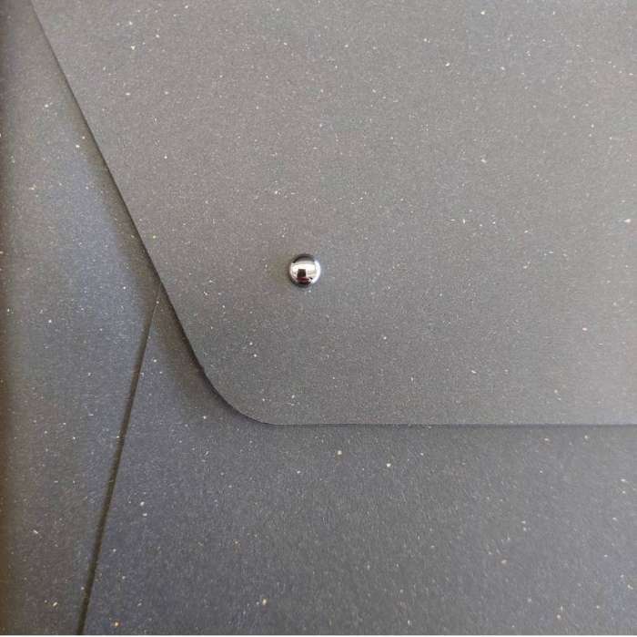 Husa plic Macbook 16'' din piele naturala reciclata, negru [7]