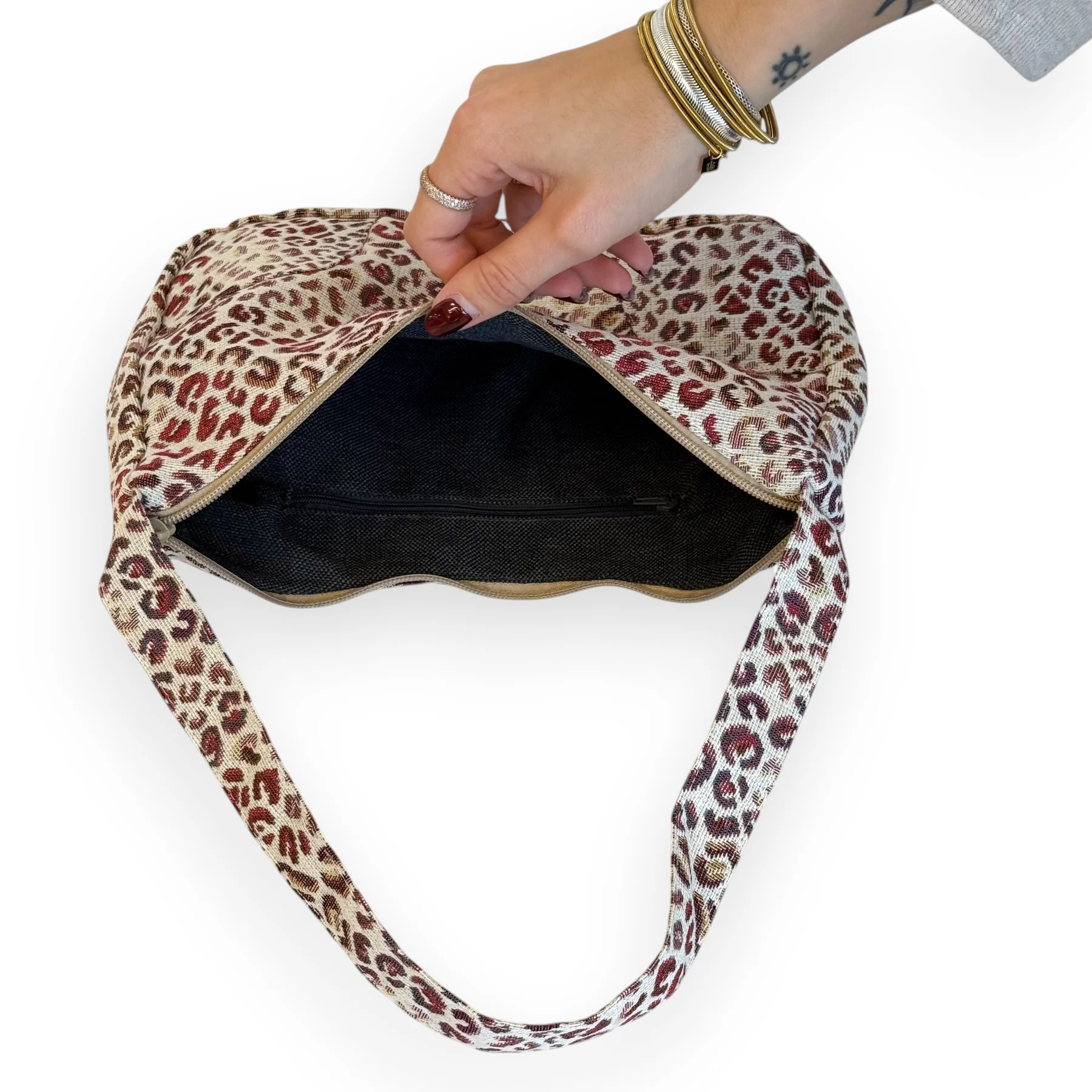 Geantă Mică Leopard Roz Talcum Powder | Origin and Natural [5]