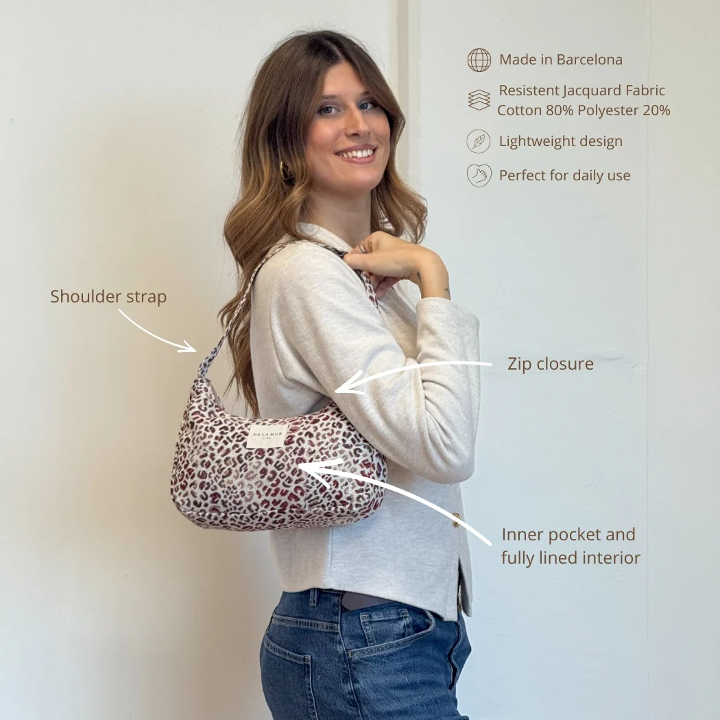 Geantă Mică Leopard Roz Talcum Powder | Origin and Natural [2]