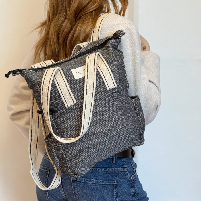 Rucsac & Geantă Sinay Negru Jacquard | Origin and Natural [4]