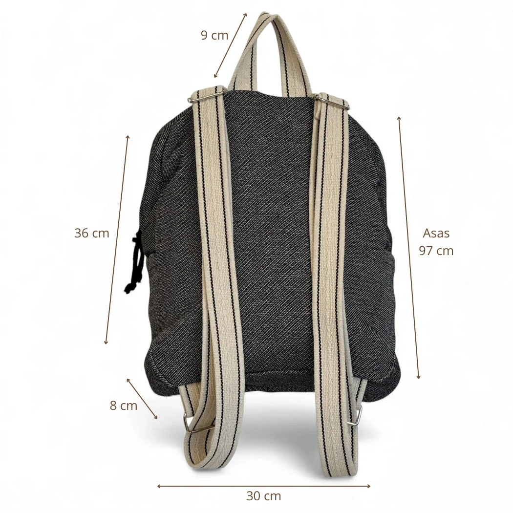 Rucsac Damă Sinay cu Buzunar Frontal Negru| Origin and Natural [3]