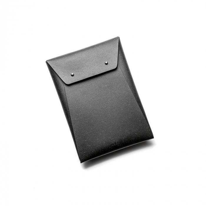 Husa plic iPad 9"-10" din piele naturala reciclata, negru [2]