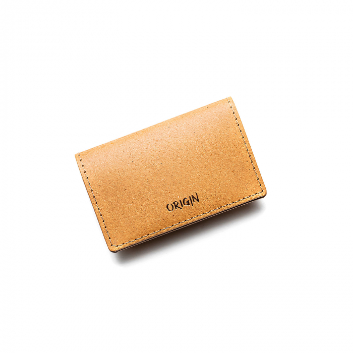 Pachet geanta  + port card din piele naturala reciclata, maro nature [3]