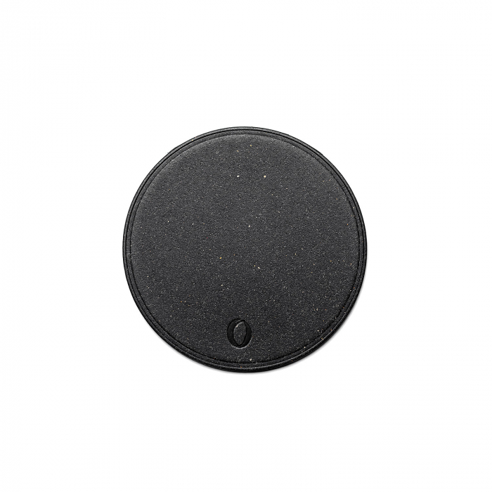 Pachet suport farfurii + suport pahare, oval,din piele naturala reciclata, 2buc/set, negru [3]