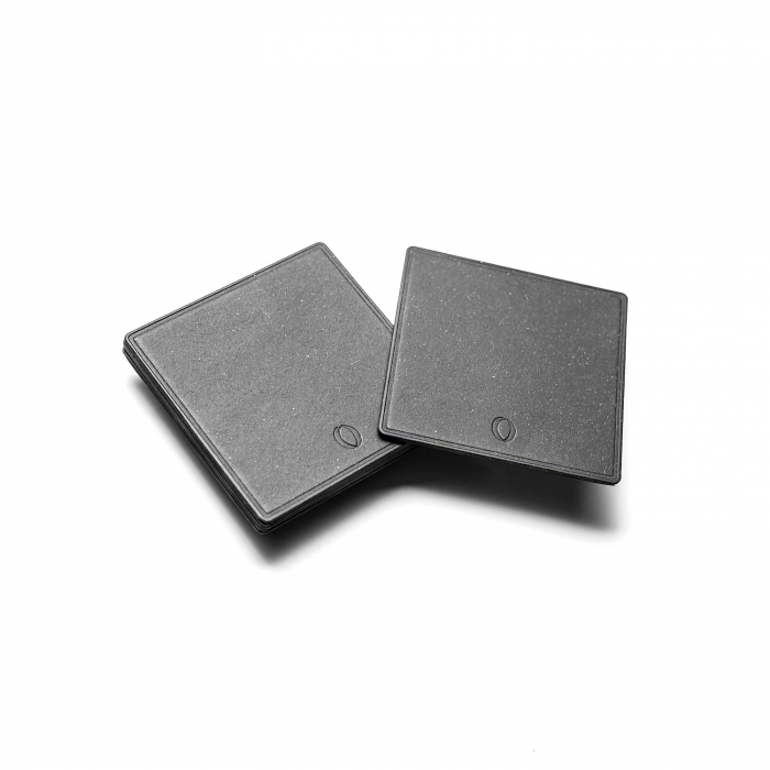 Pachet suport farfurii + suport pahare, din piele naturala reciclata, dreptunghiular, 6buc/set, negru [4]
