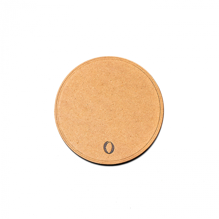 Pachet suport farfurii + suport pahare, din piele naturala reciclata, 2buc/set, maro nature [4]