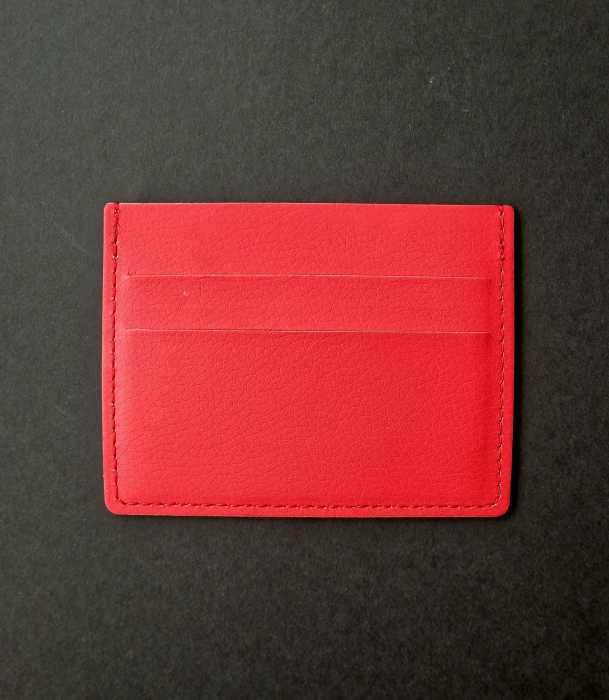 Port card multipocket minimalist, slim,rosu din PU biogreen GRS [4]