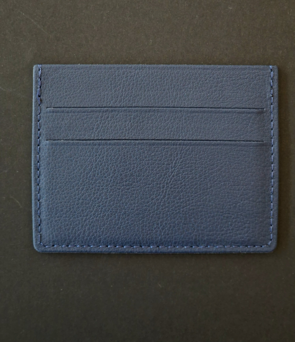 Port card multipocket minimalist, slim, albastru, din PU biogreen GRS [3]