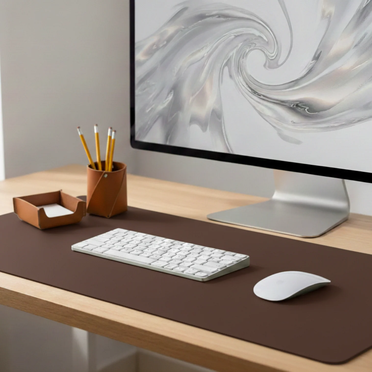 Desk mat birou din piele reciclata Vacavaliente – protectie birou premium [2]