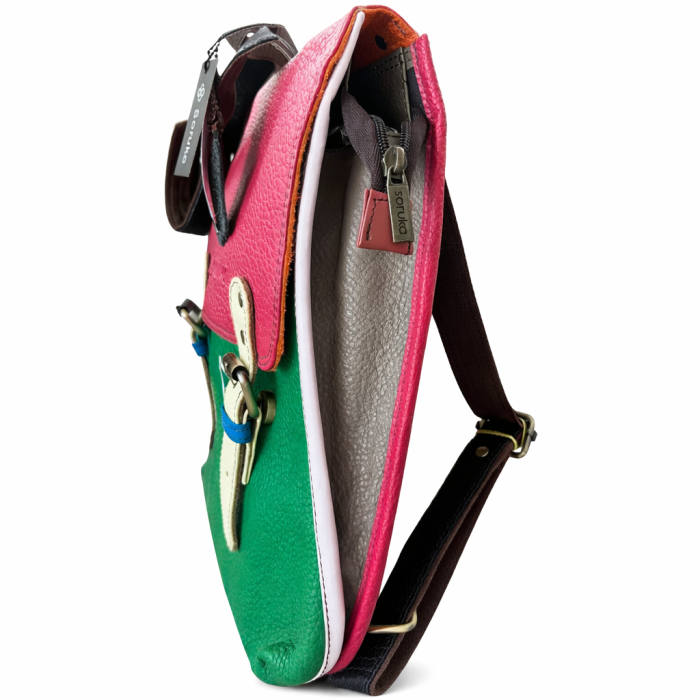 Rucsac damă Soruka roz-verde – elegant, colorat & practic | Rucsacuri trendy [2]